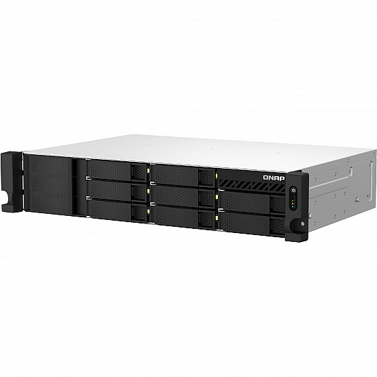 QNAP TS-873AeU-RP NAS Rack (2U) Ryzen Embedded V1500B 4 GB DDR4 0 TB QuTS hero Black