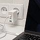 Qoltec 100W GaN Wall Charger 5-20V 1.5-5A 2 x USB-C PD 1 x USB QC 3.0 White