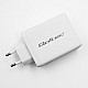 Qoltec 100W GaN Wall Charger 5-20V 1.5-5A 2 x USB-C PD 1 x USB QC 3.0 White