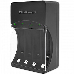 Qoltec 50653 Battery Charger for Ni-MH type R03/AAA R6/AA