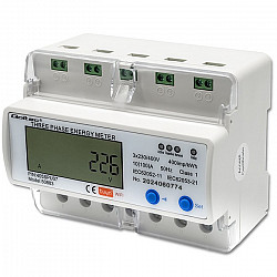 Qoltec 50883 Three phase electronic energy consumption meter for DIN rail Wi-Fi TUYA 400V LCD