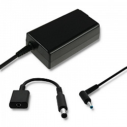 Qoltec Zasilacz do HP 65W 19.5V 3.33A 4.5*3.0 + pin adapter 4.5*3.0 + pin/7.4*5.0+pin + kabel zasilający