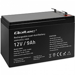 Qoltec 53031 AGM battery 12V 9Ah max 135A