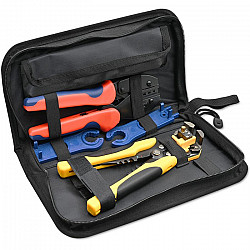Qoltec Solar Tool Kit Compatible with MC4 Connectors Crimper + Automatic Wire Stripper