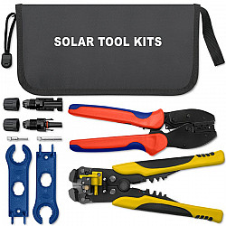 Qoltec Solar Tool Kit Compatible with MC4 Connectors Crimper + Automatic Wire Stripper