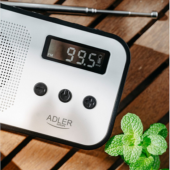 Adler Digital radio PLL AM/FM AD 1907 Alarm function White/Black