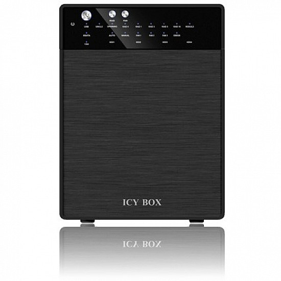 ICY BOX - IB-RD3640SU3 - RAID System, 4x SATA 3,5 zu 1x USB 3.0 + 1x eSATA, RAID 0,1,3,5,10 - black