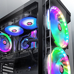 EOS 12 RBW ADD -2 120x120x25 black transparent 2 pieces incl. 8-port hub remote control