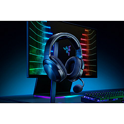 Razer Barracuda X Black Wireless Multi-platform Gaming and Mobile Headset, Razer TriForce 40mm Drivers, Detachable HyperClear Cardioid Mic, Ultra-soft FlowKnit mem foam, 7.1 audio, 50hrs, Dual Wireless, Type-C, Compatible PC, PlaySt, MD, Android, iOs