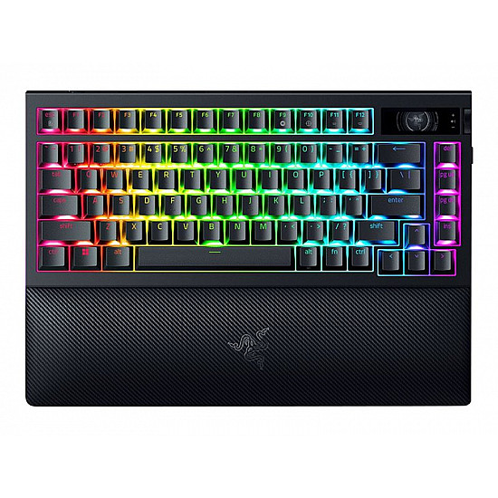 Razer BlackWidow V4 Pro 75% Mechanical Gaming Keyboard 4K Hz Wireless US Black Orange Tactile Switches Gen‑3 Wireless connection