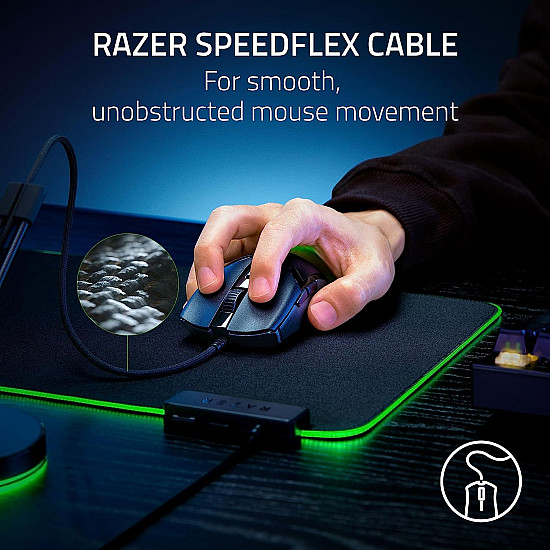 Razer Cobra Gaming Mouse, Optical Mouse Switches Gen-3, 90 million Clicks, 58g Lightweight Design, Razer Chroma™ Lighting with Gradient Underglow, 8500 DPI Optical Sensor, Razer™ Speedflex Cable, 100% PTFE Feet