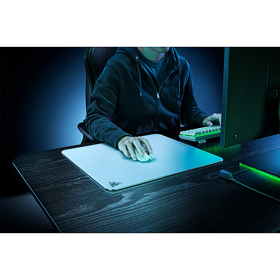 Atlas mouse pad white - micro-etched surface - dirt and scratch resistant
