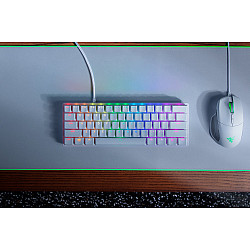 Razer Huntsman Mini Gaming keyboard, RGB LED light, US, Wired, Purple Switch, Mercury White
