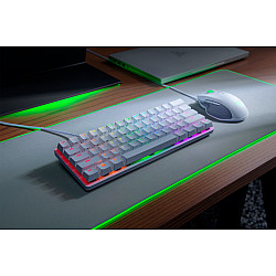 Razer Huntsman Mini Gaming keyboard, RGB LED light, US, Wired, Purple Switch, Mercury White