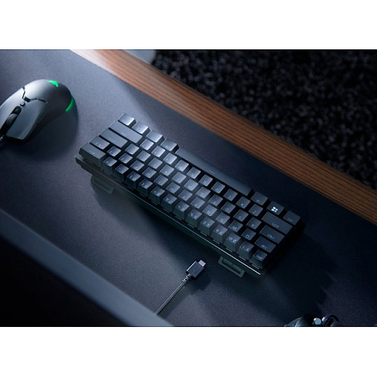 Razer Huntsman Mini (Red Switch), US Layout, Black, Razer Optical Switch, Razer Chroma customizable backlighting w/ 16.8 million colors, up to 5 profiles Hybrid onboard storage, Detachable Type-C Connectivity, 100 million keystroke lifespan