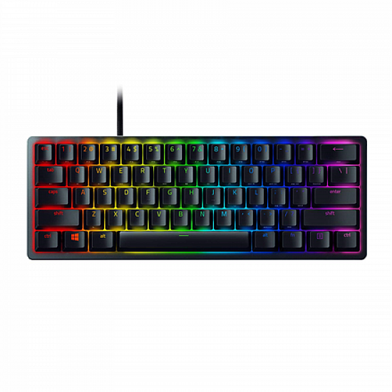 Razer Huntsman Mini (Red Switch), US Layout, Black, Razer Optical Switch, Razer Chroma customizable backlighting w/ 16.8 million colors, up to 5 profiles Hybrid onboard storage, Detachable Type-C Connectivity, 100 million keystroke lifespan