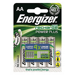 ENERGIZER BATTERY RECHARGEABLE POWER PLUS AA HR6/4 2000mAh