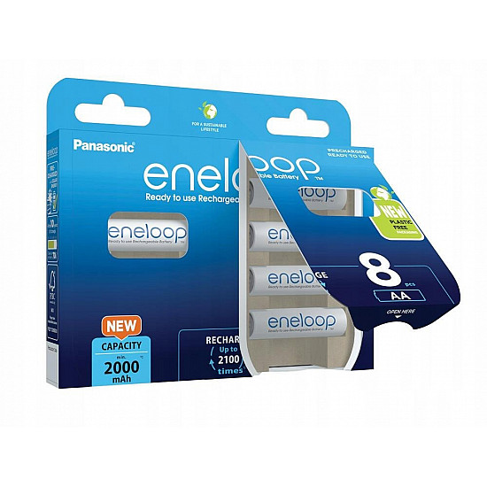 Panasonic eneloop BK-3MCDE/8BE - Batterie 8 x AA-Typ - NiMH - (wiederaufladbar)