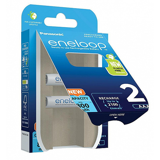 Rechargeable batteries PANASONIC ENELOOP AAA 800 mAh 2 szt (BK-4MCDE/2CP)