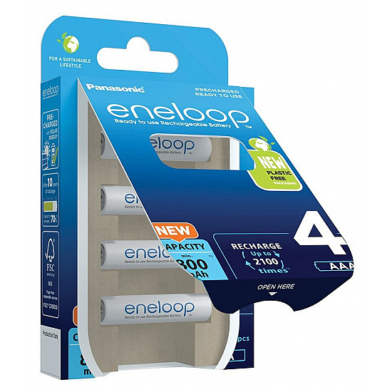 Rechargeable batteries PANASONIC ENELOOP AAA 800 mAh 4 szt (BK-4MCDE/4CP)