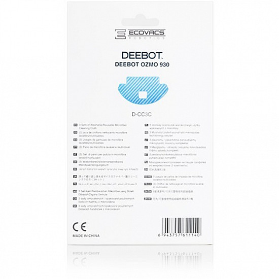 Cleaning cloths D-CC3C 3 pieces for DEEBOT OZMO 930 Pro 930