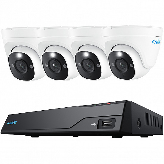 NVS8-8MD4 LAN IP surveillance camera set 8-channel with 4 cameras 3840 x