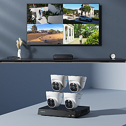 NVS8-8MD4 LAN IP surveillance camera set 8-channel with 4 cameras 3840 x