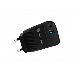 CHARGER RIBERA GAN 1X USB-A + 1X USB-C 30W BLACK NUC-2141