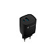 CHARGER RIBERA GAN 1X USB-A + 1X USB-C 30W BLACK NUC-2141