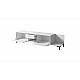 RTV Cabinet MARMO 2D1S1K 195x40x47.5 cm white matt/marble white