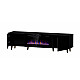 RTV cabinet PAFOS EF with electric fireplace 180x42x49 black matt
