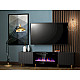 RTV cabinet PAFOS EF with electric fireplace 180x42x49 black matt