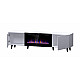 RTV cabinet PAFOS EF with electric fireplace 180x42x49 cm white matt