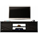 RTV GRANERO 200x56.7x35 black/black gloss cabinet