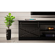 RTV GRANERO 200x56.7x35 black/black gloss cabinet