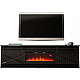 RTV GRANERO + fireplace cabinet 200x56.7x35 black/black gloss