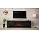 RTV GRANERO + fireplace cabinet 200x56.7x35 black/black gloss