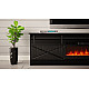 RTV GRANERO + fireplace cabinet 200x56.7x35 black/black gloss