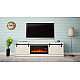 RTV GRANERO + fireplace cabinet 200x56.7x35 white/gloss white