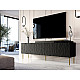 RTV JUNGLE cabinet 190x40.5x59.5 black matt + golden legs