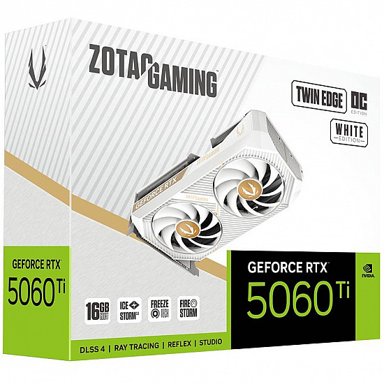 GeForce RTX 5060 Ti Twin Edge OC 16GB White Edition, Grafikkarte DLSS 4, 3x DisplayPort, 1x HDMI 2.1