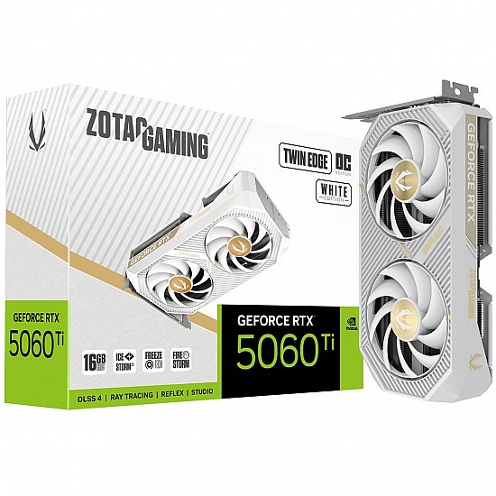 GeForce RTX 5060 Ti Twin Edge OC 16GB White Edition, Grafikkarte DLSS 4, 3x DisplayPort, 1x HDMI 2.1