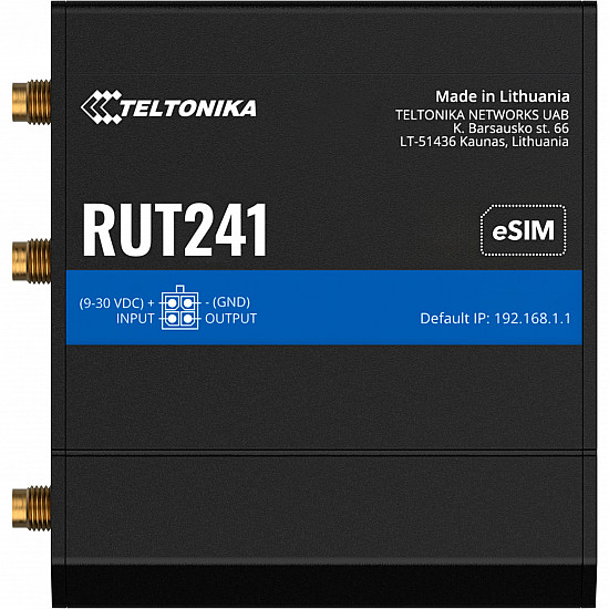 - Router- RUT241- Compact 4G/LTE eSIM - Router - Ethernet