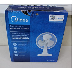 SALE OUT. Midea FT30-21M Table Fan, Diameter 30 cm, White | Midea FT30-21M | Table Fan | DAMAGED PACKAGING | White | Diameter 30 cm | Number of speeds 3 | Oscillation