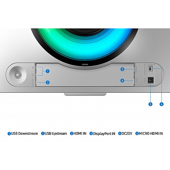 124cm/49 (5120x1440) Samsung Odyssey OLED G9 S49CG954SU UWQHD 240Hz curved 0,03ms 2xUSB-C MiniDP MicroHDMI HDMI LS Silver