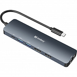 Sandberg 136-43 USB-C 6-in-1 PD 100W 8K DisplayDock