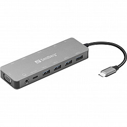 SANDBERG 13-in-1 - Dockingstation - USB-C - VGA, HDMI