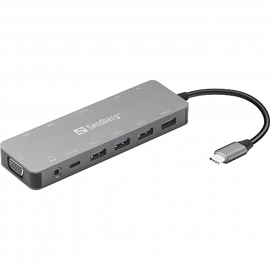 SANDBERG 13-in-1 - Dockingstation - USB-C - VGA, HDMI