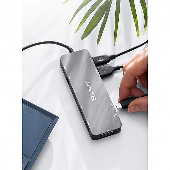 SANDBERG 13-in-1 - Dockingstation - USB-C - VGA, HDMI