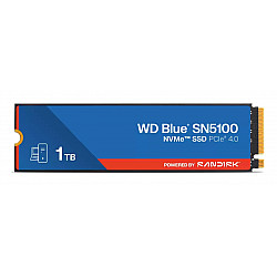 SSD WD Blue SN5100 1TB M.2 2280 PCIe Gen4 x4 NVMe QLC 3D, Read/Write: 7100/6700 MBps, IOPS 1000K/1300K, TBW: 600